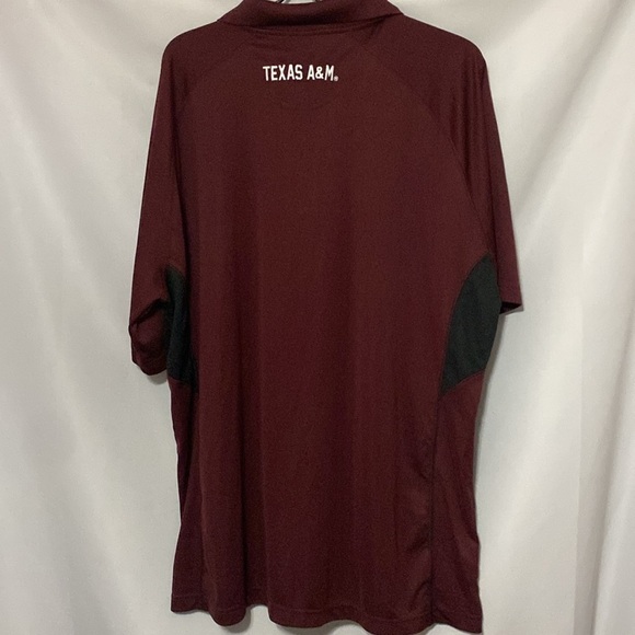 Champion Elite TEXAS A&M Polo Shirt size 2XL Performance Athletic Wine/Black - Picture 12 of 13